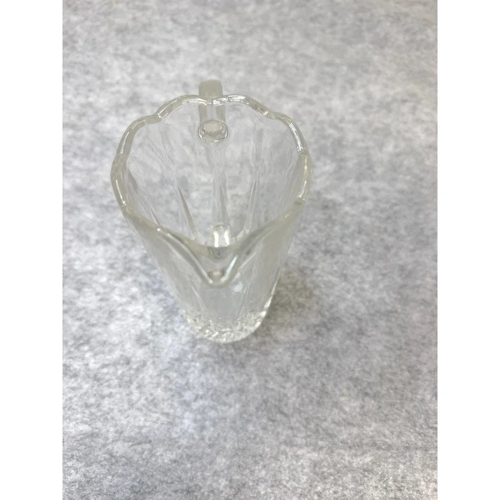 Blarney Genuine 24% Lead Crystal Pitcher Diamond Cut Scalloped Rim Vintage Boxed